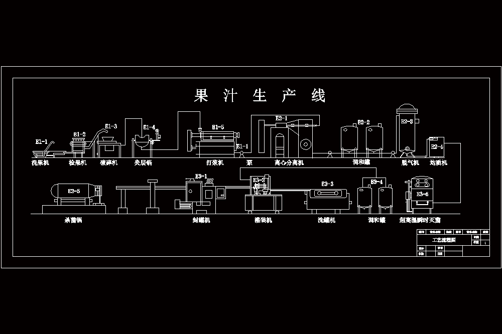 年产5000吨果汁饮料厂设计（CAD图纸+说明书）.zip