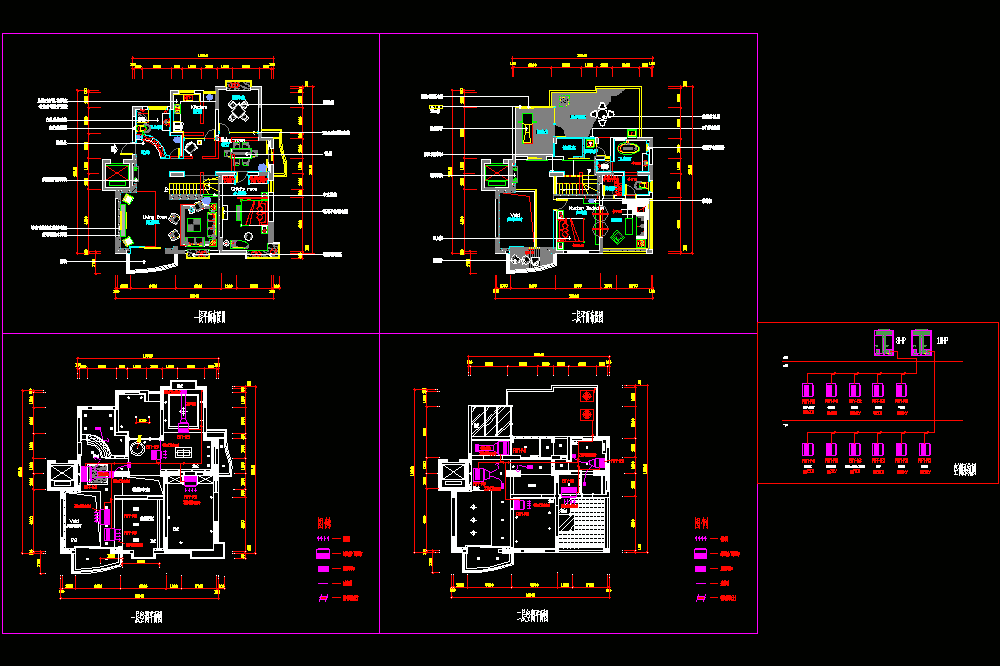 某二层别墅空调图CAD图纸.dwg