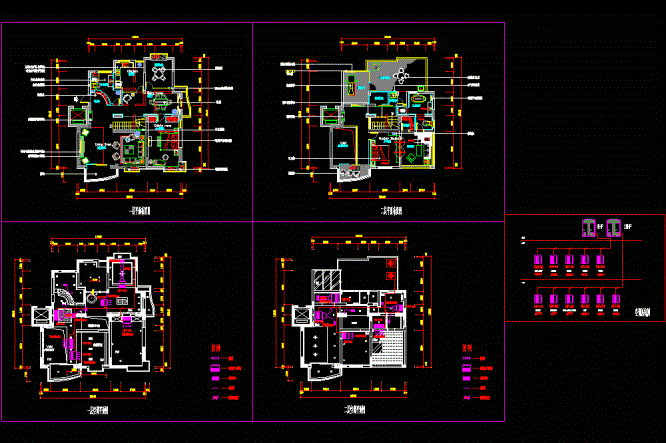 某二层别墅空调图CAD图纸.dwg