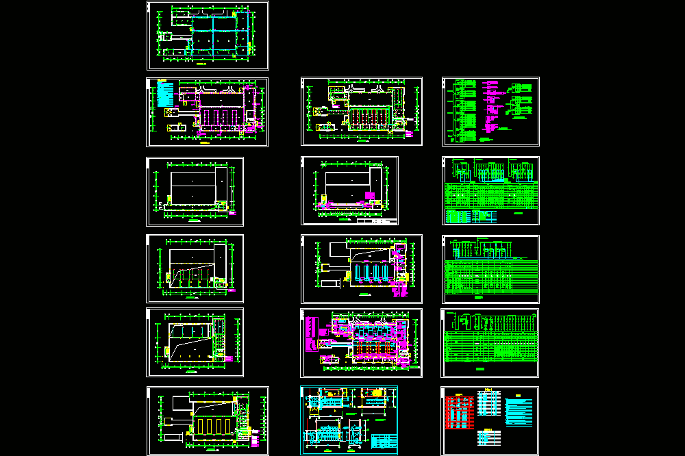 某高校大型锅炉房出图CAD图纸.dwg