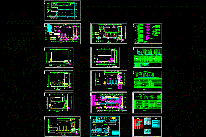 某高校大型锅炉房出图CAD图纸.dwg