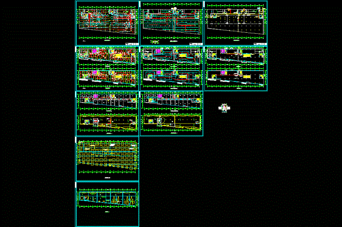 某公建含车库商场公寓等CAD图纸.dwg