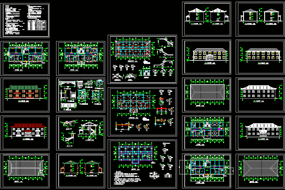 某市检查院拘留所施工图CAD图纸.dwg