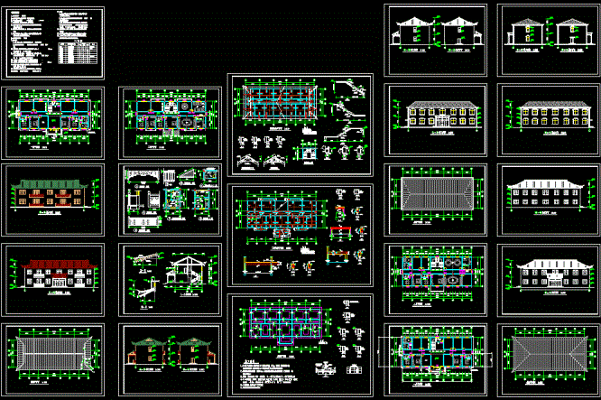 某市检查院拘留所施工图CAD图纸.dwg