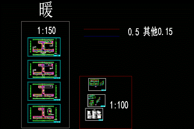 某市民政事业服务中心采暖图CAD图纸.dwg