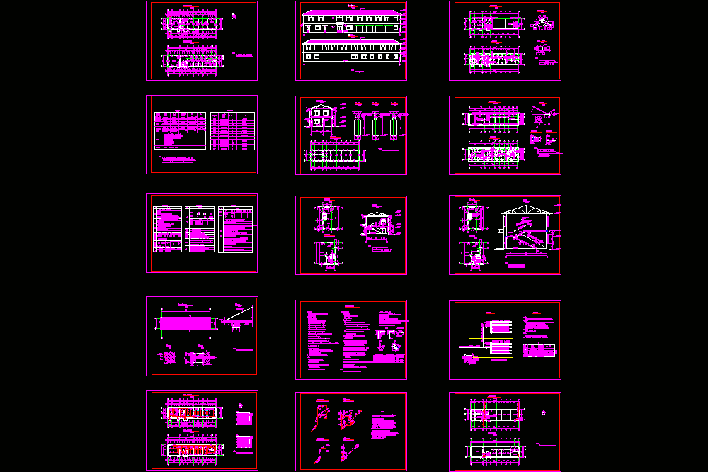 某水厂综合楼施工图CAD图纸.dwg
