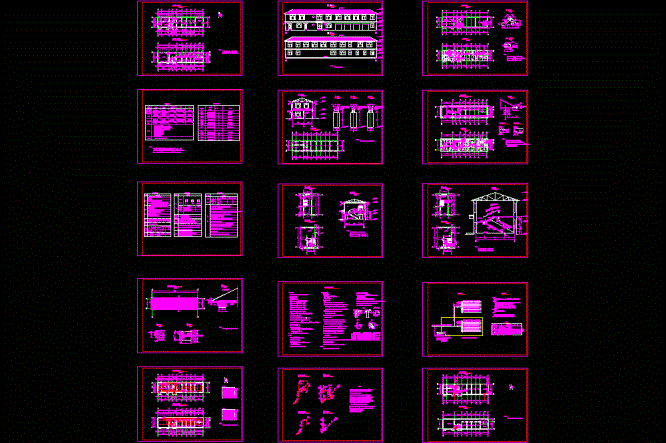 某水厂综合楼施工图CAD图纸.dwg