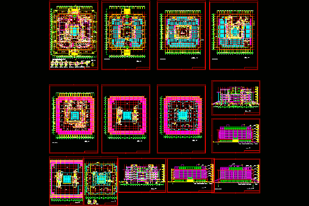 某师范学院施工图纸CAD图纸.dwg