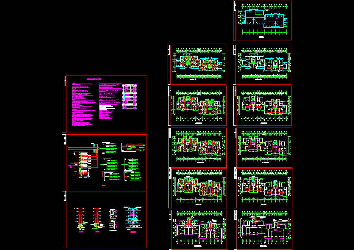 高级住宅电气施工图CAD图纸.dwg