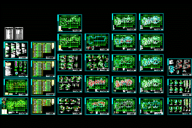 某小高层纯剪住宅结构全套图(1)CAD图纸.dwg