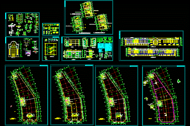 某陶瓷展销大厦全套图CAD图纸.dwg