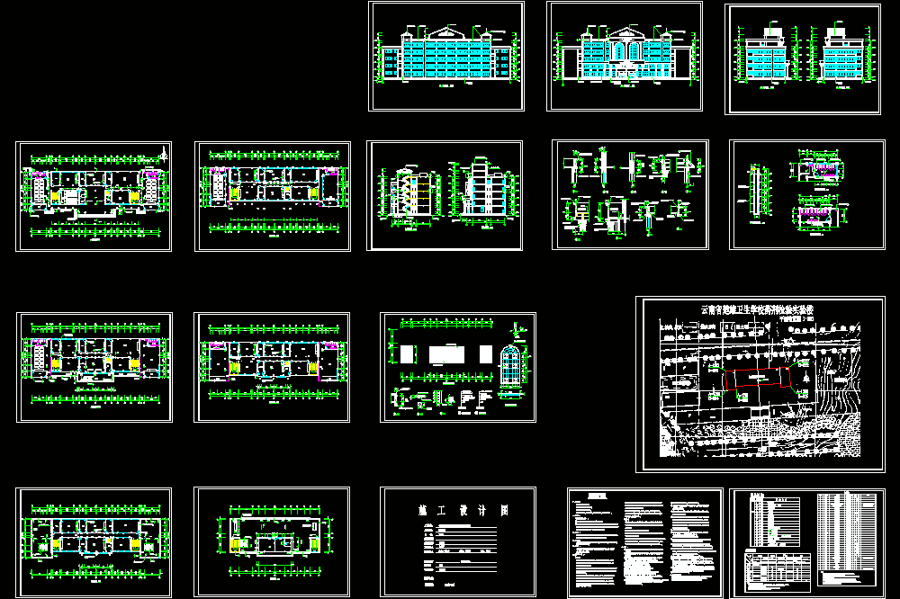 某卫生学校实验楼CAD图纸.dwg