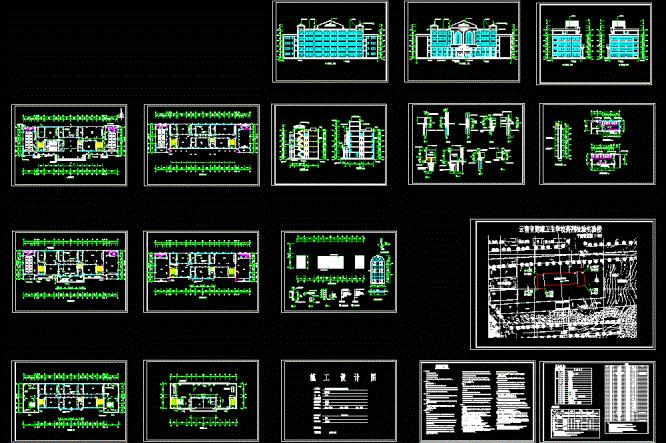 某卫生学校实验楼CAD图纸.dwg