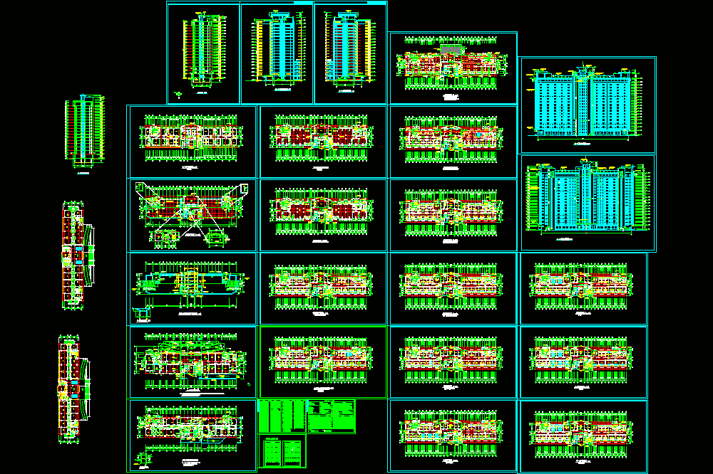 某医院住院楼施工图纸CAD图纸.dwg