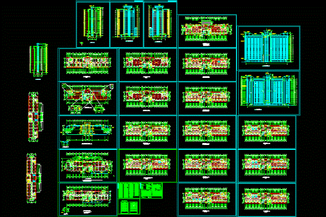 某医院住院楼施工图纸CAD图纸.dwg