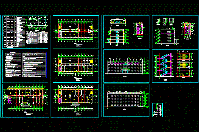 某学校综合楼施工图CAD图纸.dwg