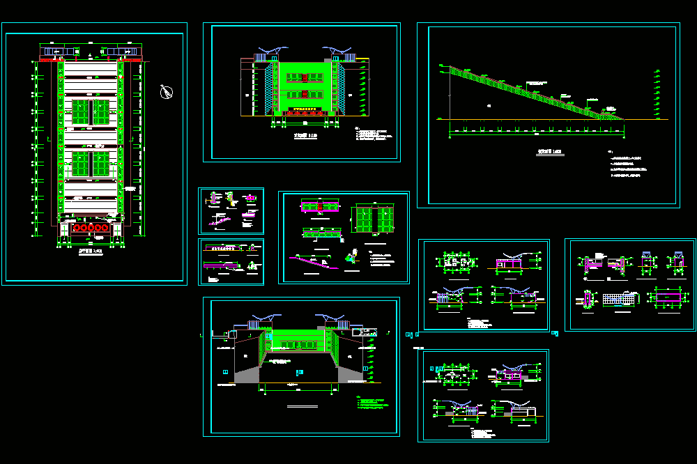 某学院入口台阶及值班室CAD图纸.dwg