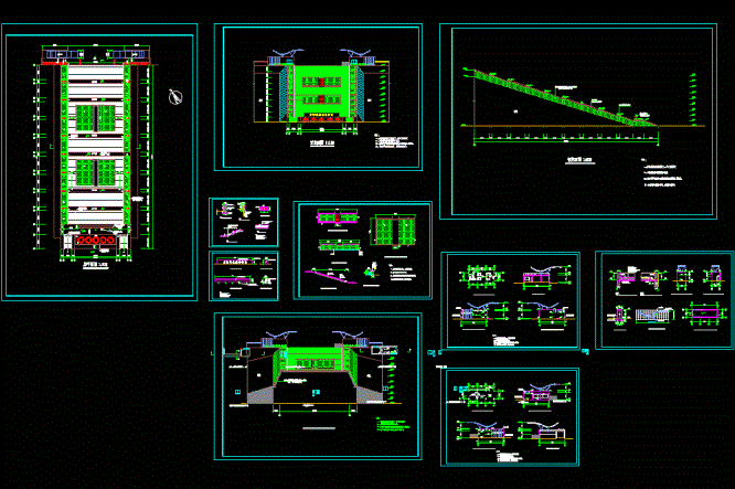 某学院入口台阶及值班室CAD图纸.dwg