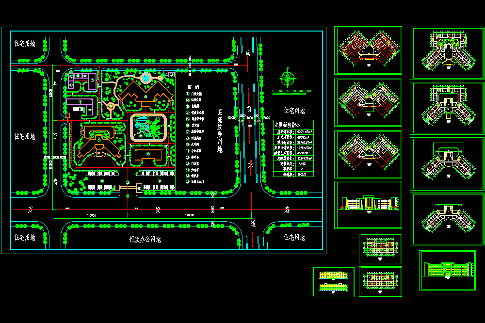 某医院总体及建筑设计方案CAD图纸.dwg