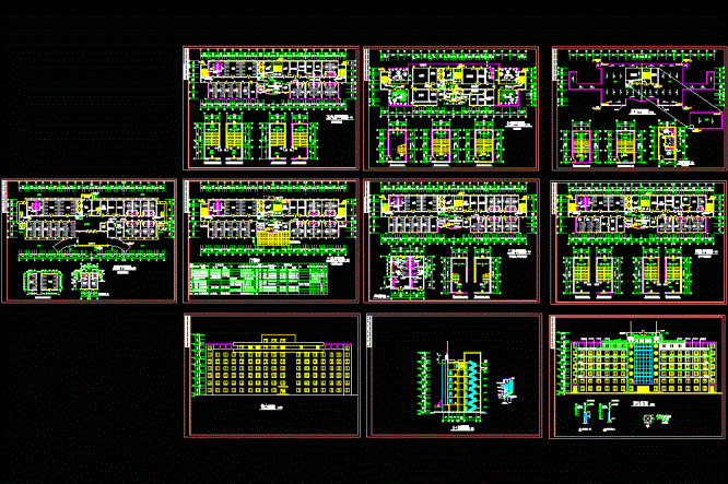 某医院住院部全套施工图CAD图纸.dwg