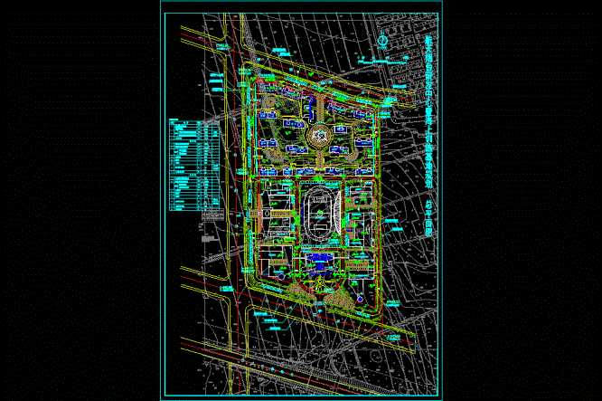 某研发中心规划总平面图CAD图纸.dwg