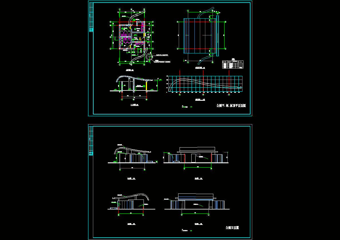公园厕所图纸CAD图纸.dwg