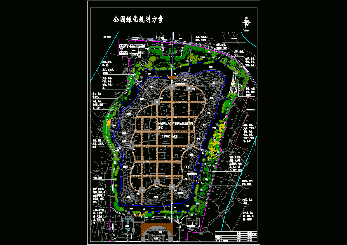 公园绿化规划方案图纸CAD图纸.dwg