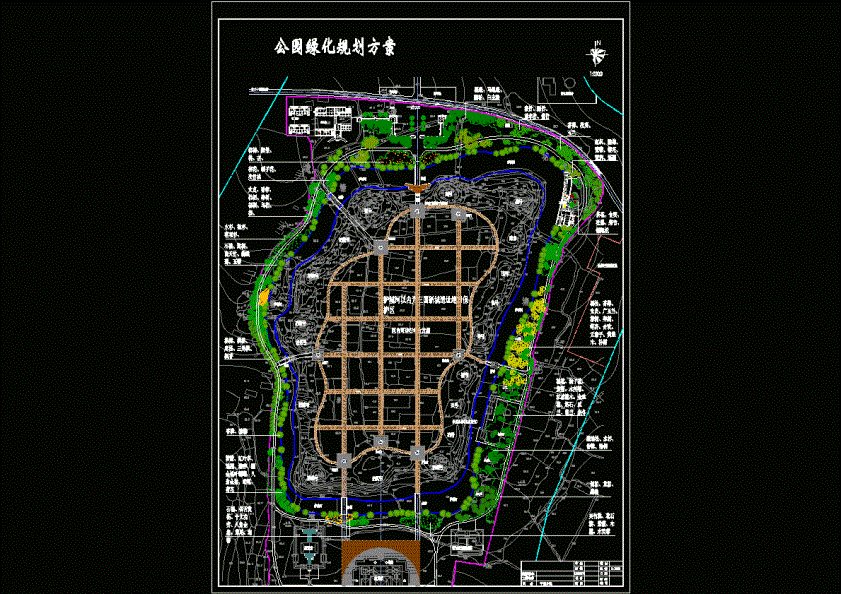 公园绿化规划方案图纸CAD图纸.dwg