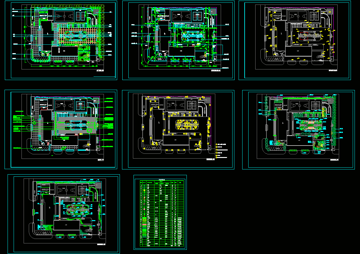 某局绿化平面布置图CAD图纸.dwg