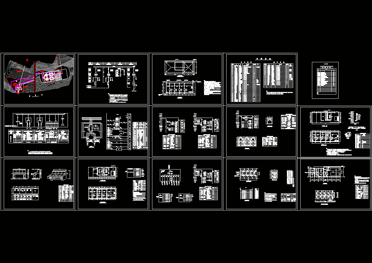 供水泵站电气图CAD图纸.dwg