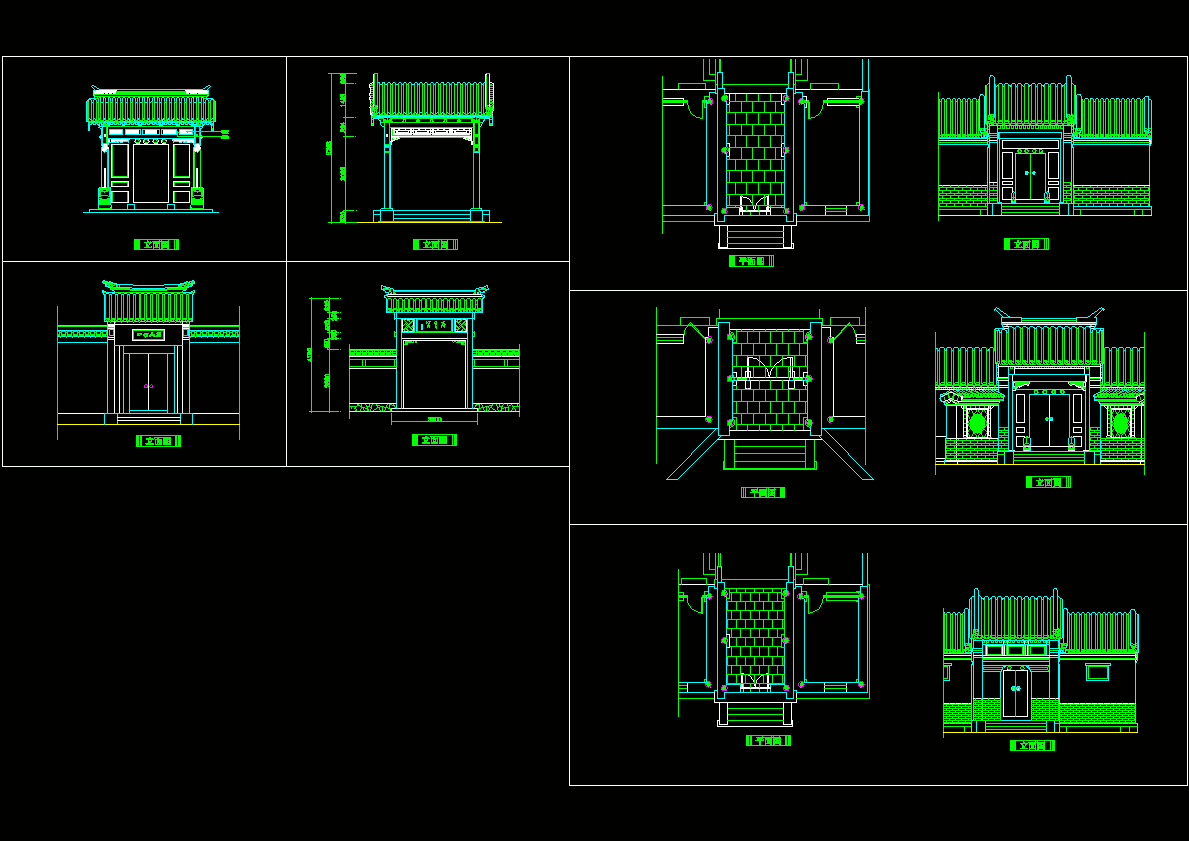 古典建筑立面建筑图CAD图纸.dwg