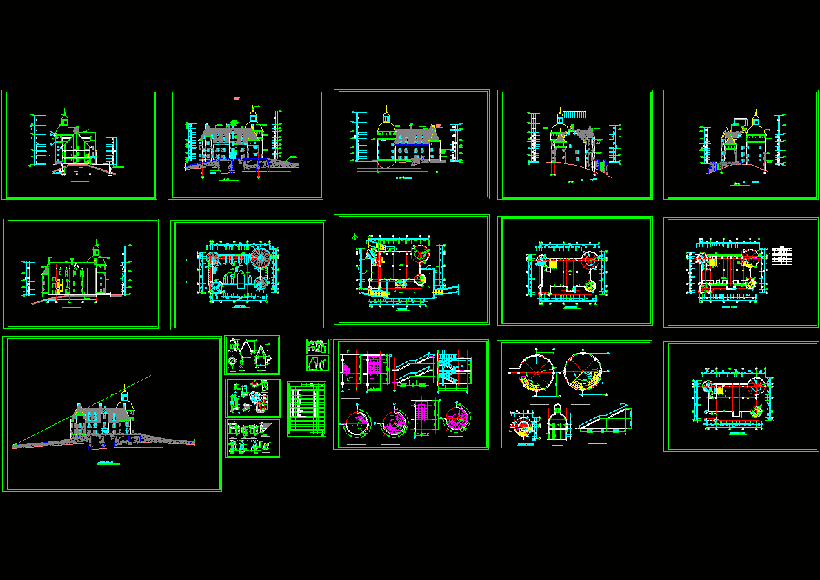 古城堡全套施工图CAD图纸.dwg