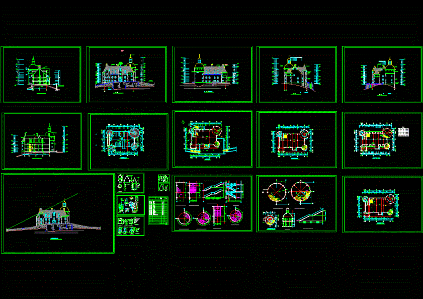古城堡全套施工图CAD图纸.dwg