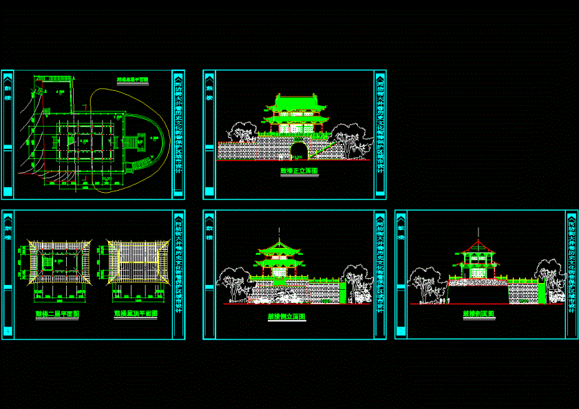 鼓楼设计方案CAD图纸.dwg