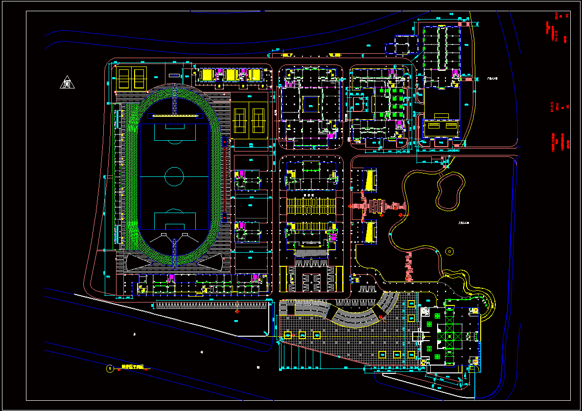 广东美术学院教学区规划图CAD图纸.dwg