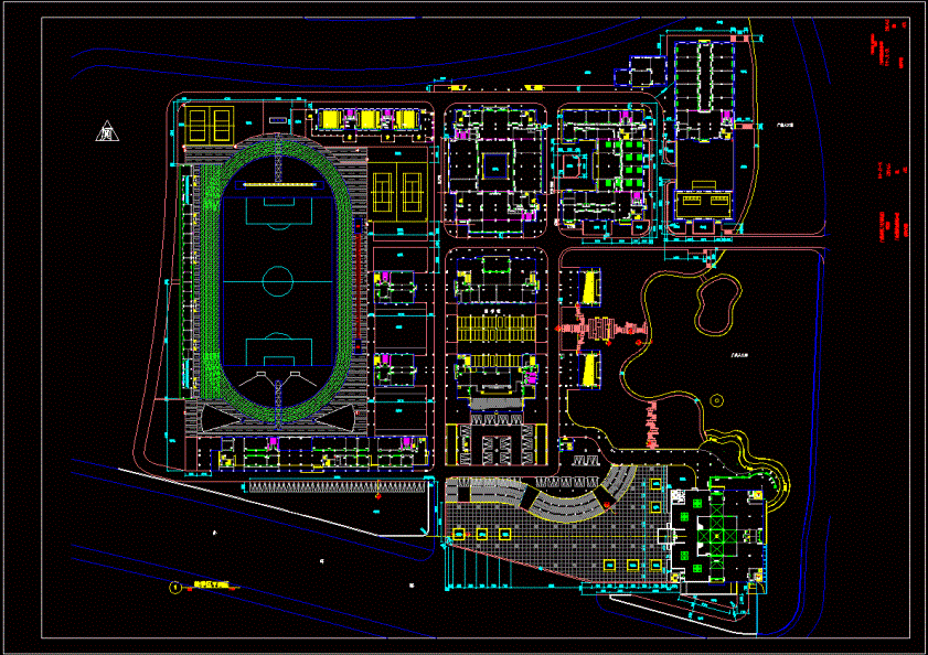 广东美术学院教学区规划图CAD图纸.dwg