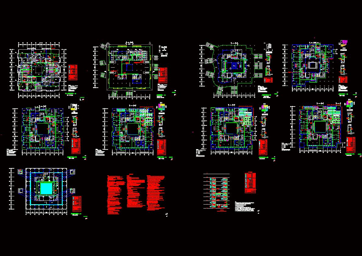 广东某大学图书馆-弱电施工图一套11张CAD图纸.dwg