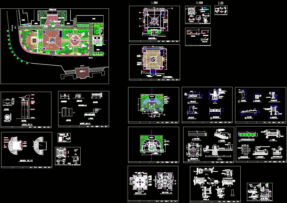 广场全套施工图CAD图纸.dwg