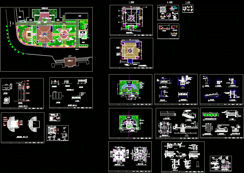 广场全套施工图CAD图纸.dwg