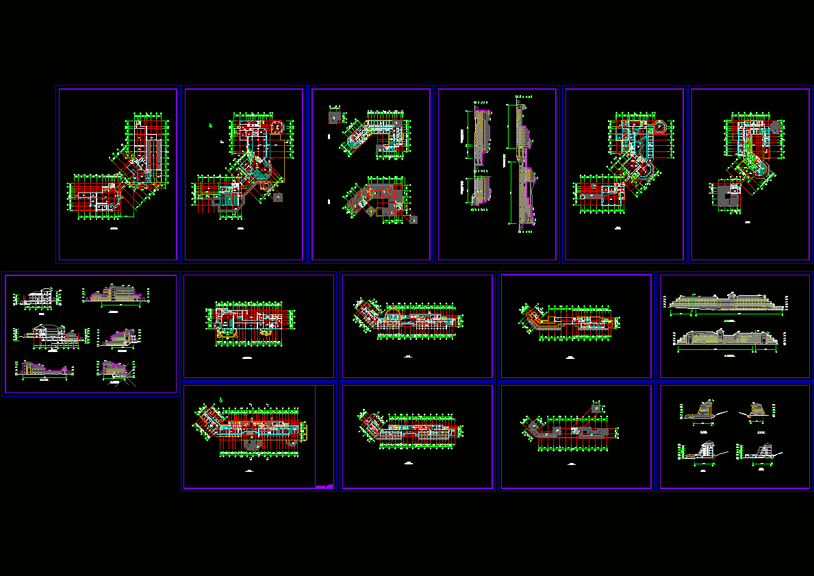 护理及度假建筑扩出图CAD图纸.dwg