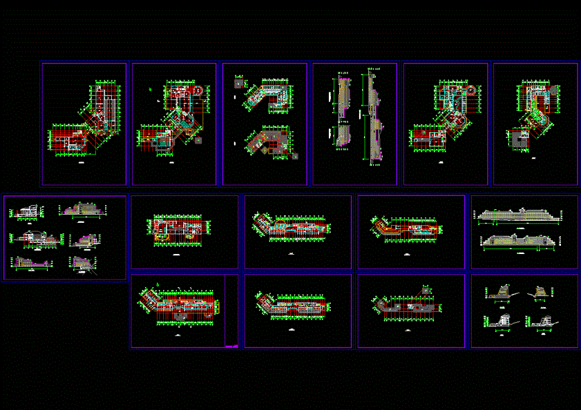 护理及度假建筑扩出图CAD图纸.dwg