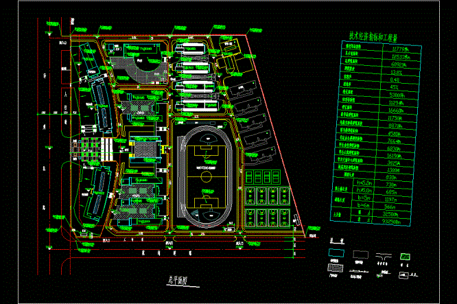 某中学规划图CAD图纸.dwg