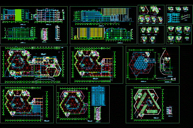 某展览中心施工图CAD图纸.dwg