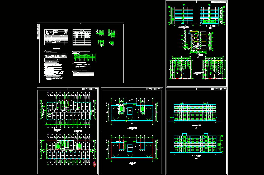 某制衣厂研发楼施工图CAD图纸.dwg