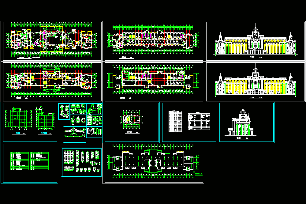 铁路站舍全套建施图CAD图纸.dwg