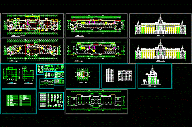 铁路站舍全套建施图CAD图纸.dwg