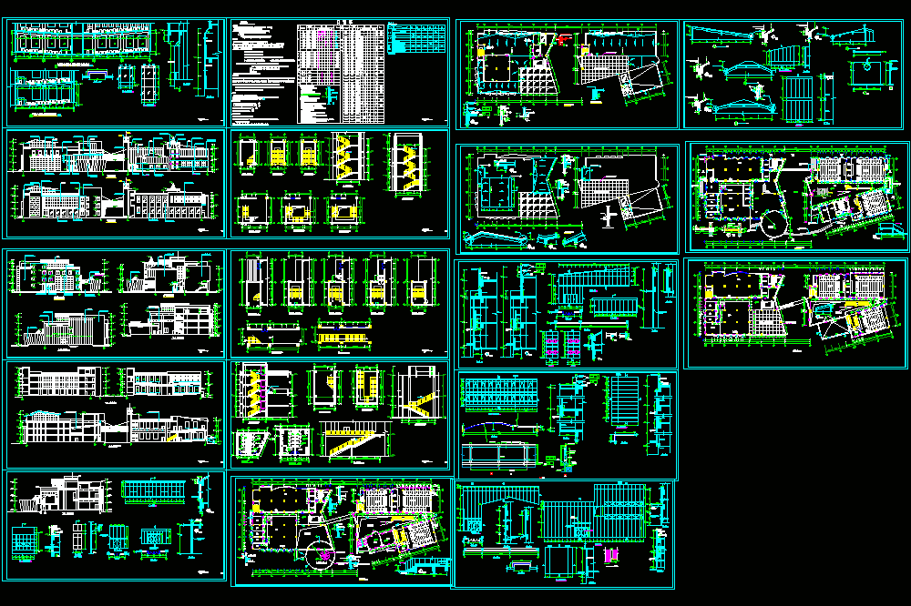 图书馆阶梯教室施工图CAD图纸.dwg
