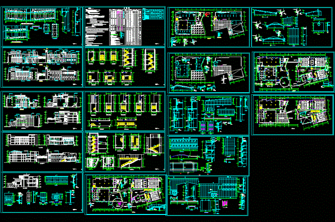 图书馆阶梯教室施工图CAD图纸.dwg