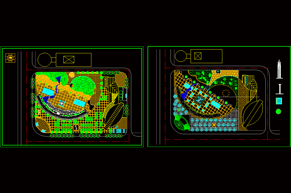文化艺术广场全套图纸CAD图纸.dwg