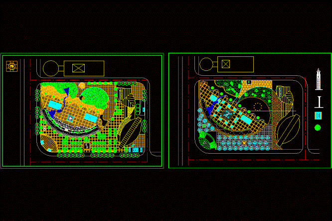 文化艺术广场全套图纸CAD图纸.dwg